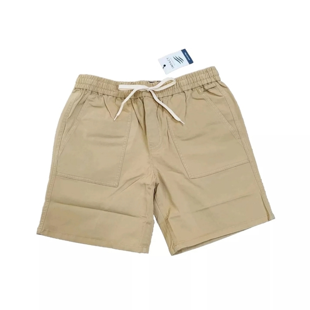 Men's Impact Collection United by Blue Travel Short Medium New Khaki Tan Pull On